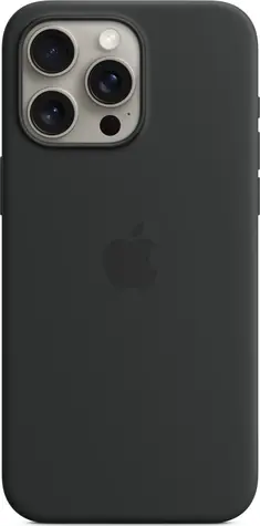 Apple Silikonhülle mit MagSafe für iPhone 15 Pro Max schwarz