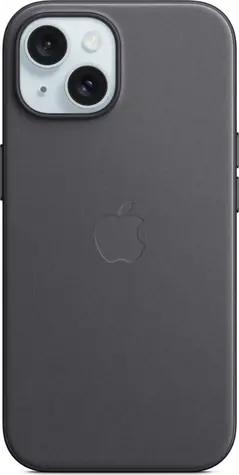 Apple Cover aus FineWoven Stoff mit MagSafe für iPhone 15 schwarz