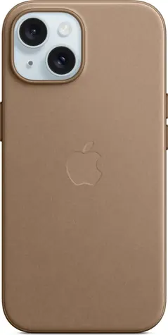 Apple Cover aus FineWoven Stoff mit MagSafe für iPhone 15 rauch