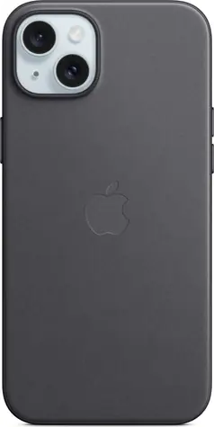 Apple Cover aus FineWoven Stoff mit MagSafe für iPhone 15 PLUS schwarz