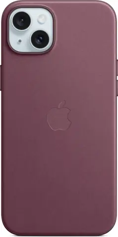 Apple Cover aus FineWoven Stoff mit MagSafe für iPhone 15 PLUS Seidenrot