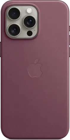 Apple Cover aus FineWoven Stoff mit MagSafe für iPhone 15 Pro Max seidenrot / im Angebot