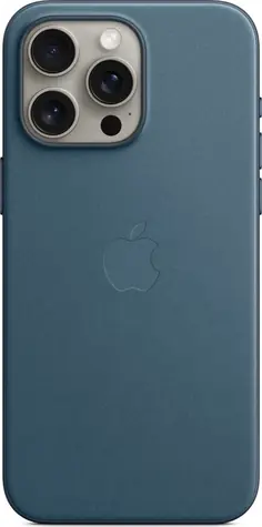 Apple FineWoven Stoffhülle mit MagSafe für iPhone 15 Pro Max Pacific Blue