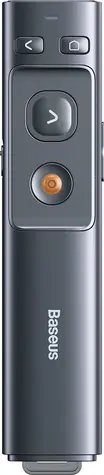Baseus ACFYB-0G Orange Dot Multifunktionale Fernbedienung für Präsentationen mit Laserpointer Grau