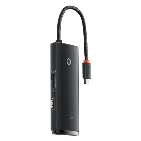 Baseus WKQX050001 Lite Series Hub Dockingstation schwarz / 2x USB 3.0 / 1x USB-C / 1x HDMI / SD/TF