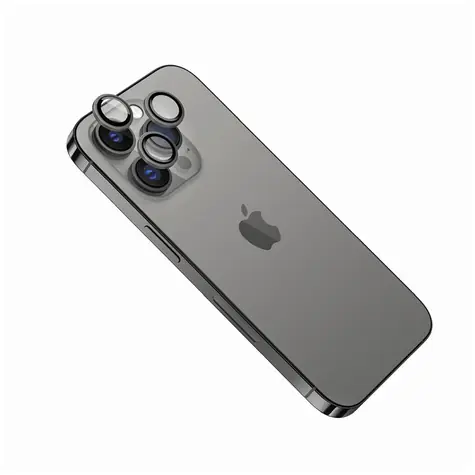 FIXED Kameraglas Kameraobjektiv-Schutzglas für Apple iPhone 15 Pro/ 15 Pro Max Space Grey