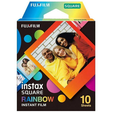 Fujifilm Instax Square Film Regenbogen 10 Stück / Sofortbildfilm / 86 x 72 mm 