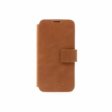 FIXED ProFit Book-Type Lederhülle für Apple iPhone 15 Pro braun