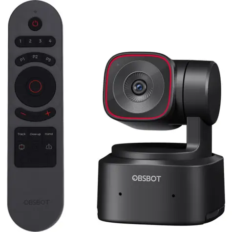 OBSBOT Tiny 2 Lite Fernbedienungs-Kombination PTZ Schwarz / Webcam / 1920 x 1080 / USB 