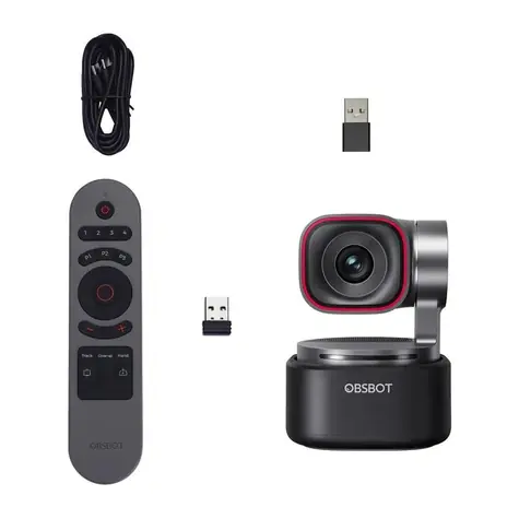OBSBOT Tiny 3 Lite 4K Fernbedienungs-Kombination / Webcam / Gimbal / 4K@30fps / FullHD@120fps / USB-C / Mikrofon  