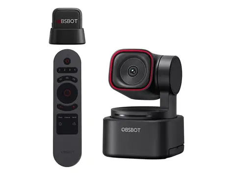 OBSBOT Tiny 3 Lite 4K Fernbedienung + Mikrofon-Kombination / Webcam / Gimbal / 4K@30fps / FullHD@120fps / USB-C / Mikrofon  
