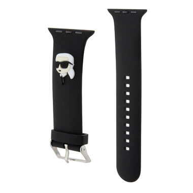 Karl Lagerfeld Karl Head NFT Armband für Apple Watch 42/44/45/49 schwarz