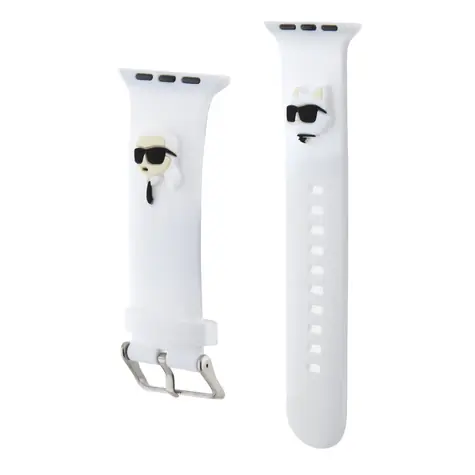 Karl Lagerfeld Karl und Choupette Head NFT-Armband für Apple Watch 42/44/45/49 Weiß