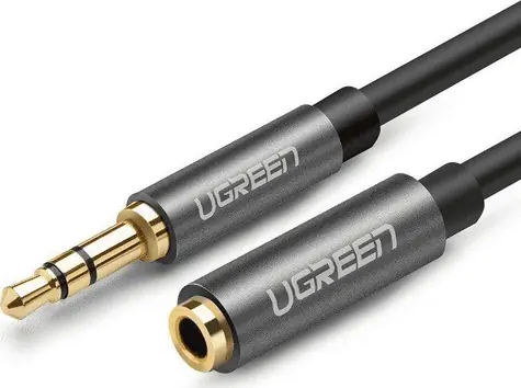 Ugreen 10595 Verlängerungskabel AUX 3,5 mm (M) - AUX 3,5 mm (F) 3M schwarz