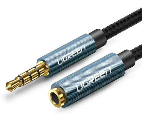 Ugreen AV118 Verlängerungskabel 3,5 mm Klinke (M) - 3,5 mm Klinke (F) 2 m blau