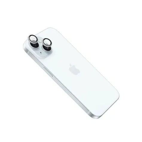 FIXED Kameraglas Kameraobjektiv-Schutzglas für Apple iPhone 15/15 PLUS Silber