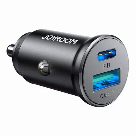 Joyroom JR-CCN05 schwarz / Autoladegerät / 30W / 1x USB-A / 1x USB-C