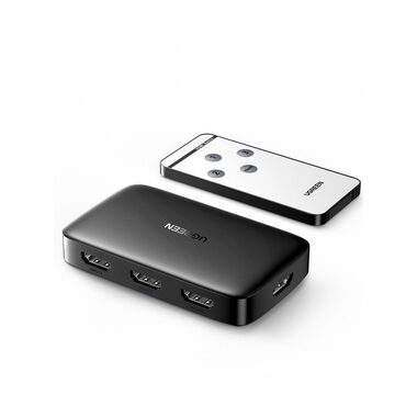 Ugreen HDMI-Switch Schwarz / Bis zu 3 Geräte / 4K@30Hz (Ultra HD) / HDTV4K (3D) & 1440p@60Hz / 1080p@120Hz