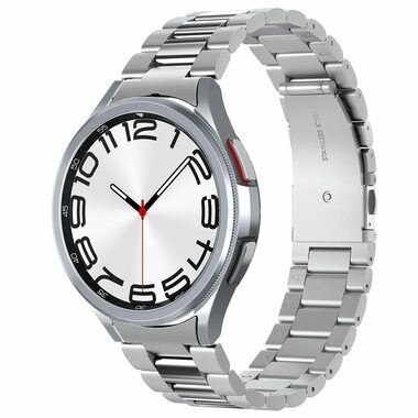 Spigen Modern Fit 316L Armband für Galaxy Watch6 Classic 47 mm Silber