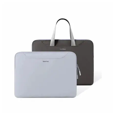 tomtoc Light-A21 Zweifarbige Slim-Hülle mit Trageriemen für 13,5-Zoll-Laptops in Blau 