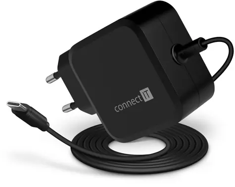 Connect IT CNP-1660 C-Power Mini schwarz / Universeller Laptop-USB-C-Adapter / 67 W
