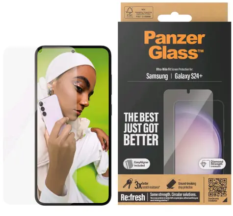 PanzerGlass UWF Schutzglas für Samsung Galaxy S24+ / Einbauset 