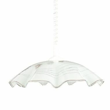 Luxera LYRA GLASS Pendelleuchte E27 weiß / 60W 