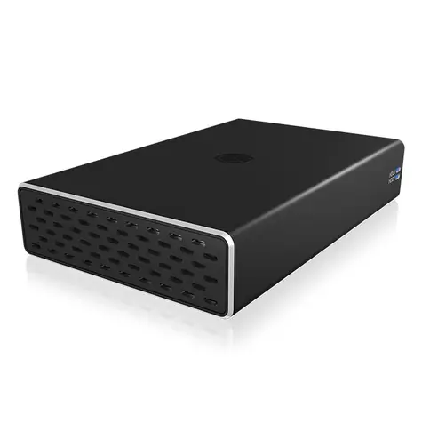 Icy Box IB-RD2253-C31 schwarz / Externes Gehäuse für 2x 2,5" SSD / USB 3.2 Gen 2