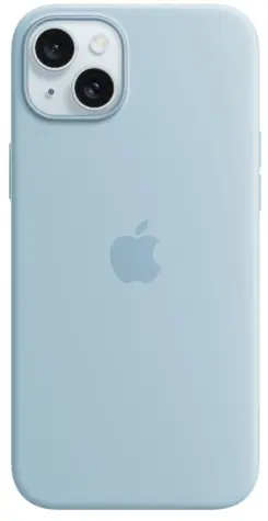 Apple Silikonhülle mit MagSafe für iPhone 15 PLUS Hellblau
