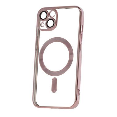 CPA Mag Color Chrome Silikon-TPU-Hülle für Apple iPhone 15 Roségold