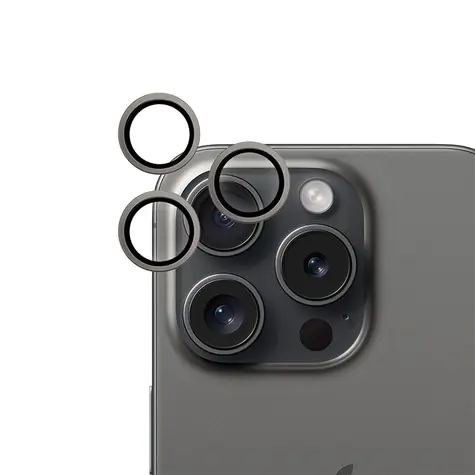 Epico Rückkamera-Schutzglas für Apple iPhone 15 Pro/15 Pro Max Space Black