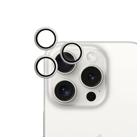 Epico Rückkamera-Schutzglas für Apple iPhone 15 Pro/15 Pro Max Space Silver