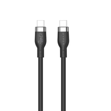 Hyper Ladekabel Silikon 240W USB-C (M) - USB-C (M) 1 m schwarz