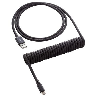 CableMod Classic Spiral- Cable USB-C - USB-A 1,5 m Mitternachtsschwarz / Kabel für Tastatur