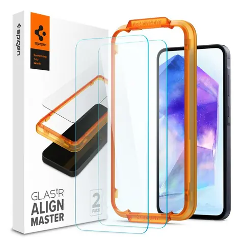 Spigen Glass tR AlignMaster 2 Pack Schutzglas für Samsung Galaxy A55 2 Stk 