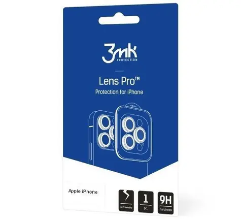 3mk Lens Pro Kameraschutz für Apple iPhone 15 Pro Max Graphite