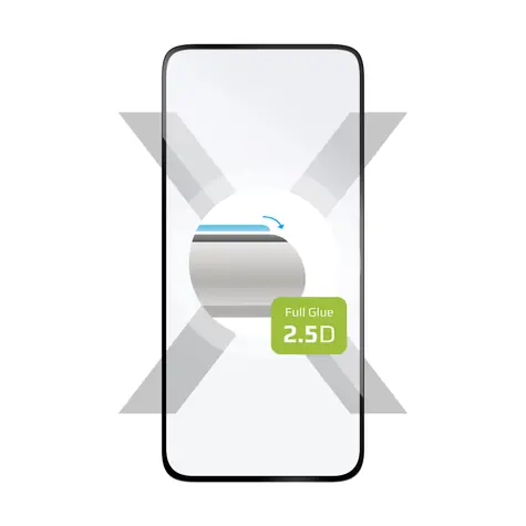 FIXED Full-Cover Schutzglas aus gehärtetem Glas für Google Pixel 8a schwarz / Verklebung über das gesamte Display 