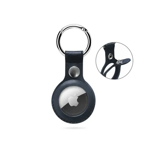 Epico Leather Case Ledertasche für Apple AirTag blau
