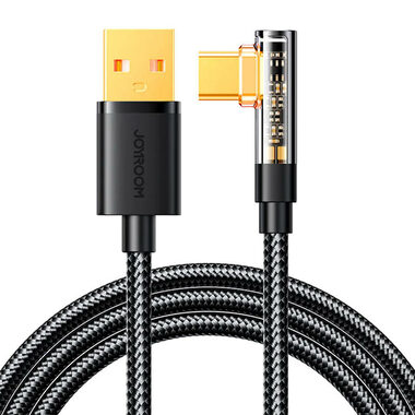 Joyroom S-UC027A6 Winkelladekabel USB-A (M) - USB-C (M) 3A 1,2 m schwarz 