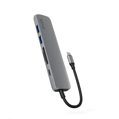Epico 6in1 Aluminium Hub 8K mit USB-C, Space Grey