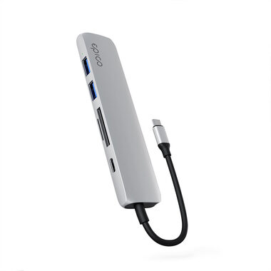 Epico 6in1 Aluminium Hub 8K mit USB-C Silber