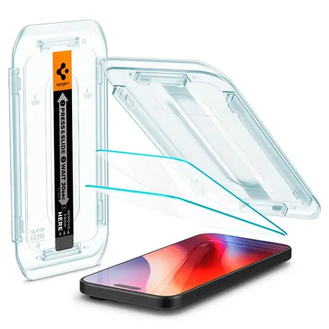 Spigen Glass tR EZ Fit 2 Pack Schutzglas für Apple iPhone 16 Pro Max klar