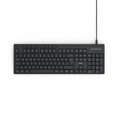 HAMA CK-200 Tastatur schwarz / kabelgebunden / USB-A/C / 1,8 m / CZ & SK