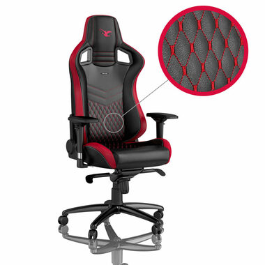 noblechairs EPIC mousesports Edition schwarz-rot / Gaming Stuhl / Kunstleder / verstellbar / Rollen 