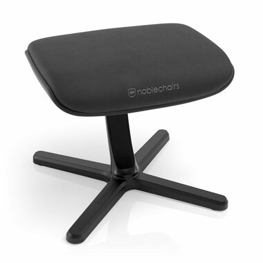 noblechairs Fußstütze 2 schwarz / Fußhocker / PU-Leder / verstellbar / maximale Neigung 45°