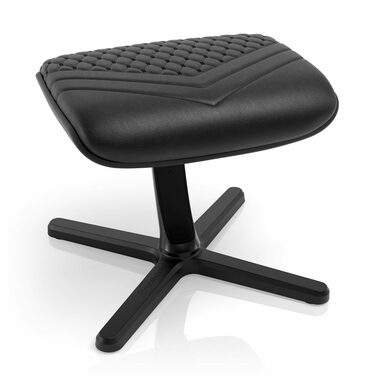 noblechairs Fußstütze 2 schwarz / Fußhocker / Leder / verstellbar / maximale Neigung 45°