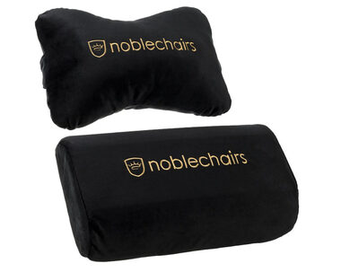 noblechairs Schwarz-goldenes Kissenset / für EPIC & ICON & HERO & Legend Stühle