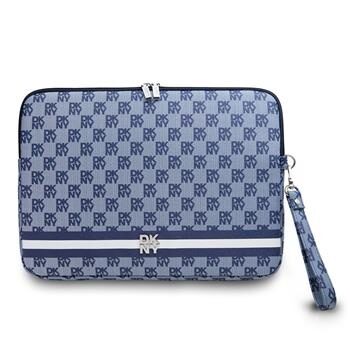 DKNY PU-Leder Karomuster und Streifen Blau / Laptoptasche 13-14"