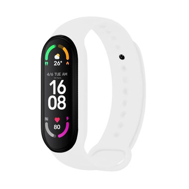 FIXED Silikonarmband Silikonarmband für XIAOMI Band 7/ Mi Band 6/ Mi Band 5 weiß