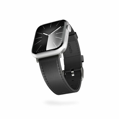 Epico Leather Watch Strap Lederarmband für Apple Watch 38/40/41/42 mm schwarz